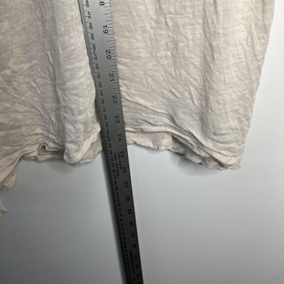 IRO Shirt Womens Small Beige Oversized Distressed Textured Lightweight‎ Top - Picture 8 of 9